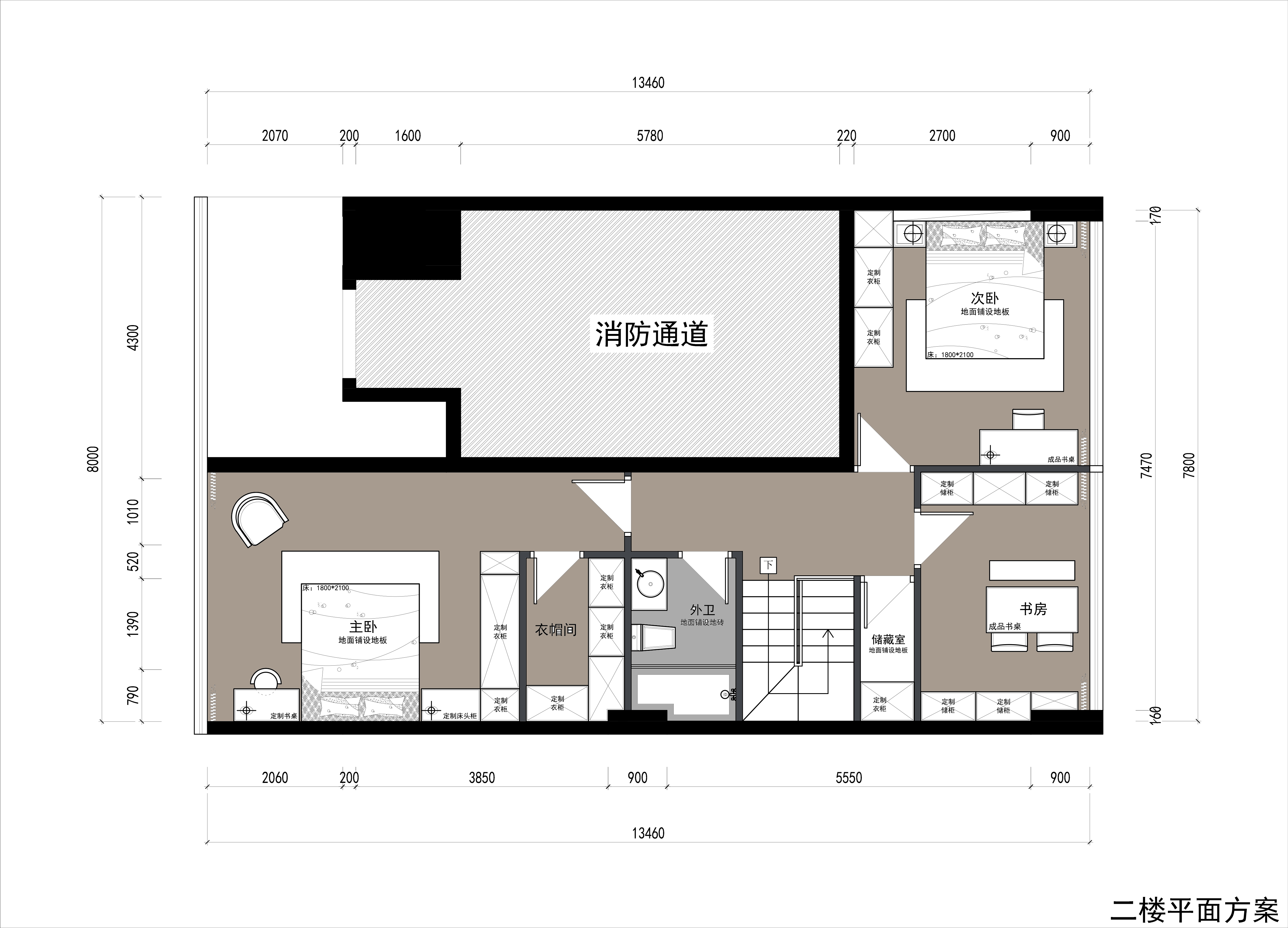 方案一：二樓平面布置圖