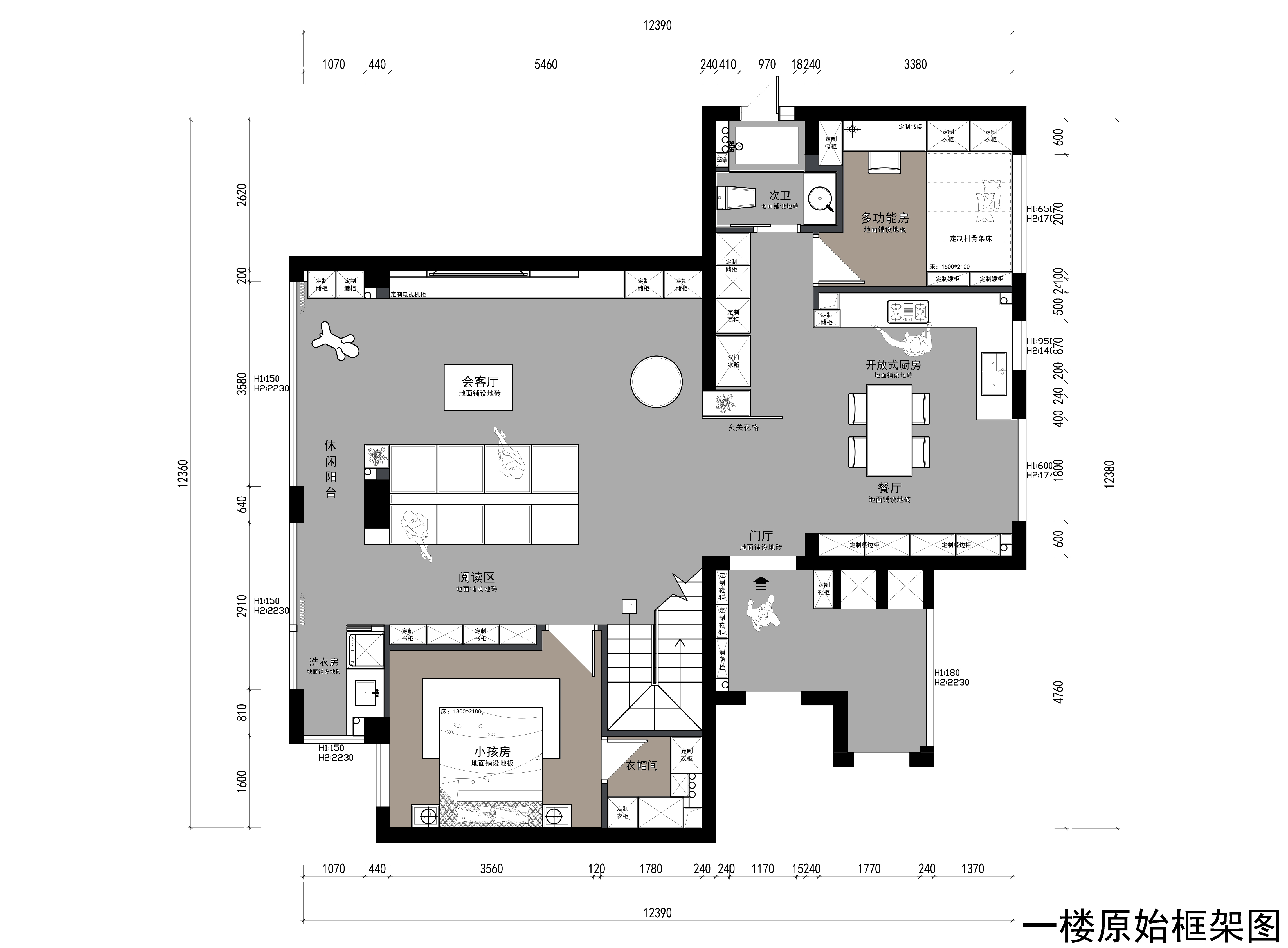 方案一：一樓平面布置圖