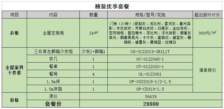 精裝優(yōu)享套餐